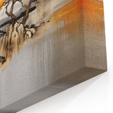 Abstract Strokes and Lines Art with Gold and Dark Accents - Wall Decor