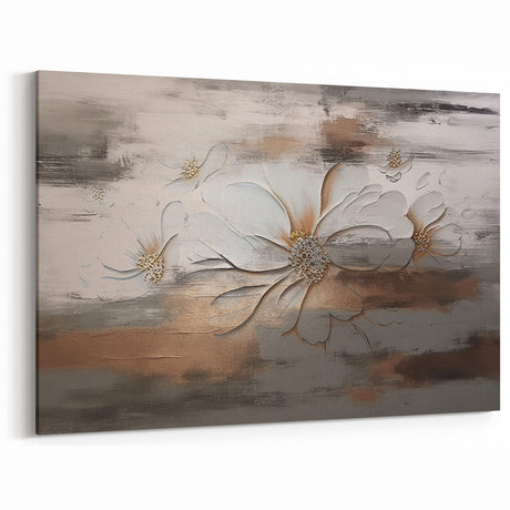 Abstract Contemplative Figure with Woodgrain - Minimalist Art