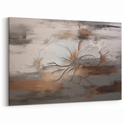 Abstract Contemplative Figure with Woodgrain - Minimalist Art