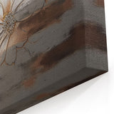 Abstract Contemplative Figure with Woodgrain - Minimalist Art