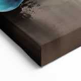 Elegant Strokes and Lines Abstract Art with Feather Details on Canvas