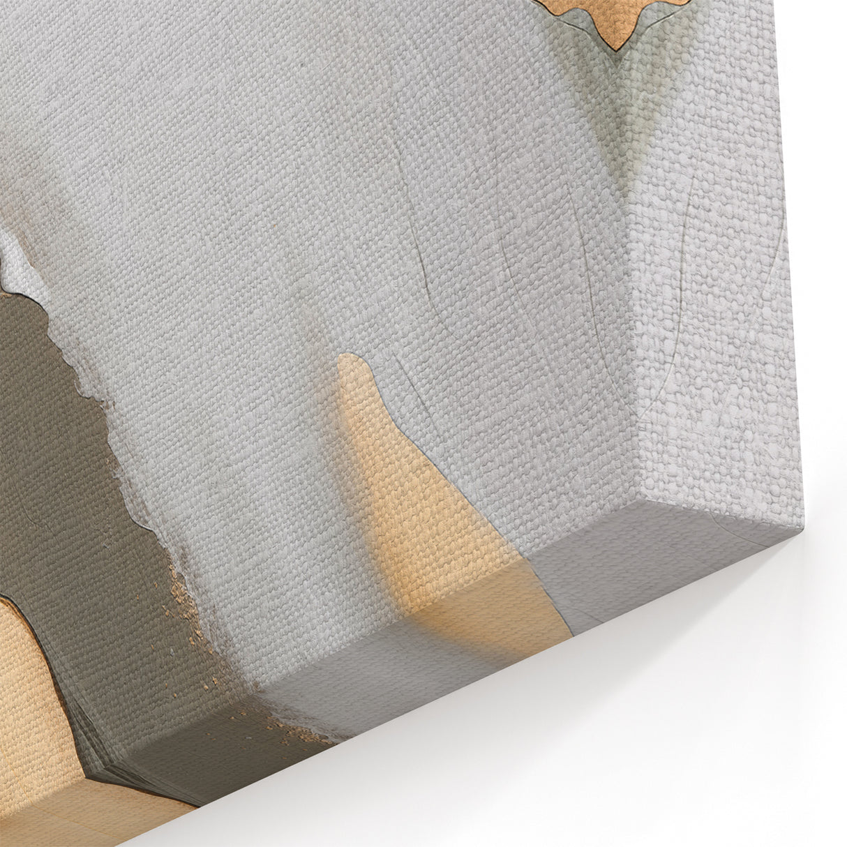 Elegant Abstract Brush Strokes Art | Rustic Warmth Line Canvas Print