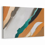 Vibrant Strokes and Lines Abstract Art | Tropical Paradise Canvas Print