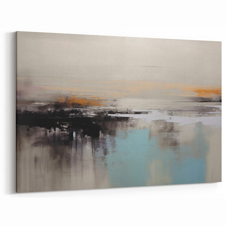 Tranquil Abstract Strokes and Lines Art | Modern Monochrome Canvas Print