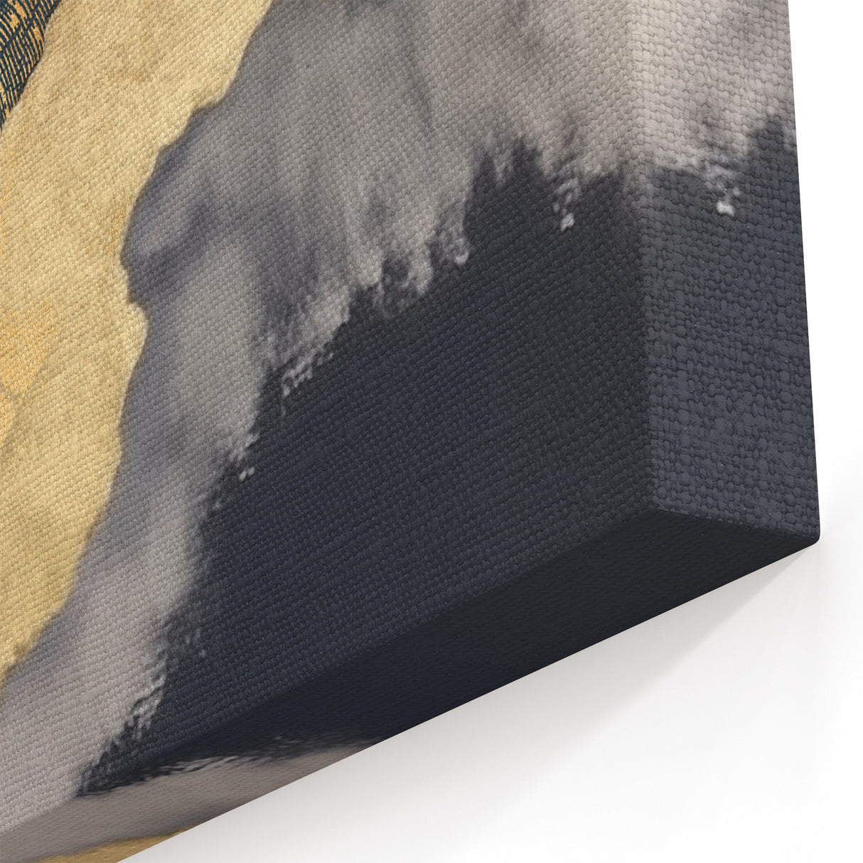 Golden Tree Rings on Abstract Strokes and Lines Modern Canvas Art