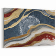 Strokes and Lines Abstract Art | Geometric Line Art with Gold Accents