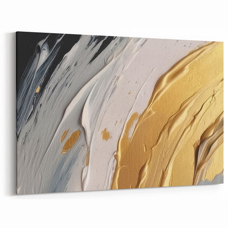 Modern Strokes and Lines Abstract Art Canvas | Geometric Brush Design