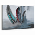 Vibrant Feather Line Abstract Art - Dynamic Geometric Canvas