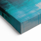 Serene Feather Abstract Art - Modern Pastel Line Canvas