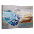 Dynamic Strokes and Lines Abstract Art - Contemporary Leaf Design Canvas