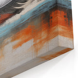 Artistic Feather Line Art | Vibrant Strokes & Abstract Brush Strokes Canvas