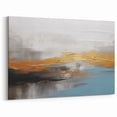 Golden Horizon Abstract Art - Modern Strokes and Colorful Lines Canvas