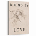 Bound by Love - Minimalist Abstract Art with Elegant Linework