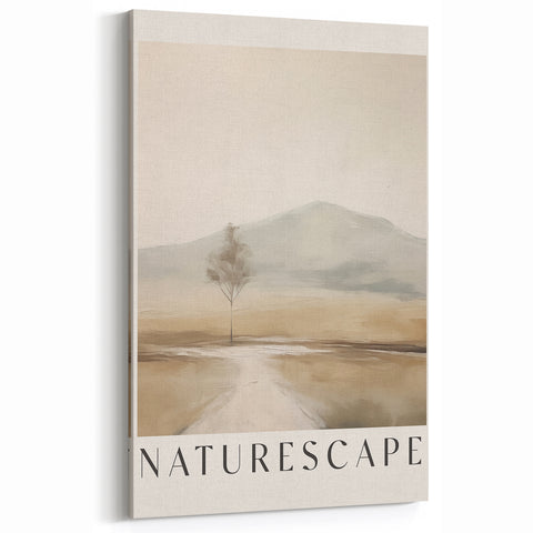 Naturescape - Minimalist Abstract Art with Serene Landscape