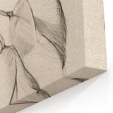 Subtle Elegance - Minimalist Abstract Art with Botanical Linework