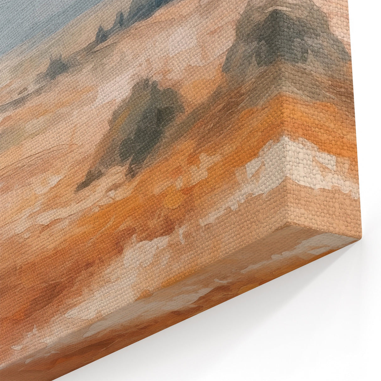 Golden Horizon - Minimalist Abstract Art with Warm Earth Tones