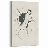 Minimalist Abstract Art – Modern Simple Line Art Portrait