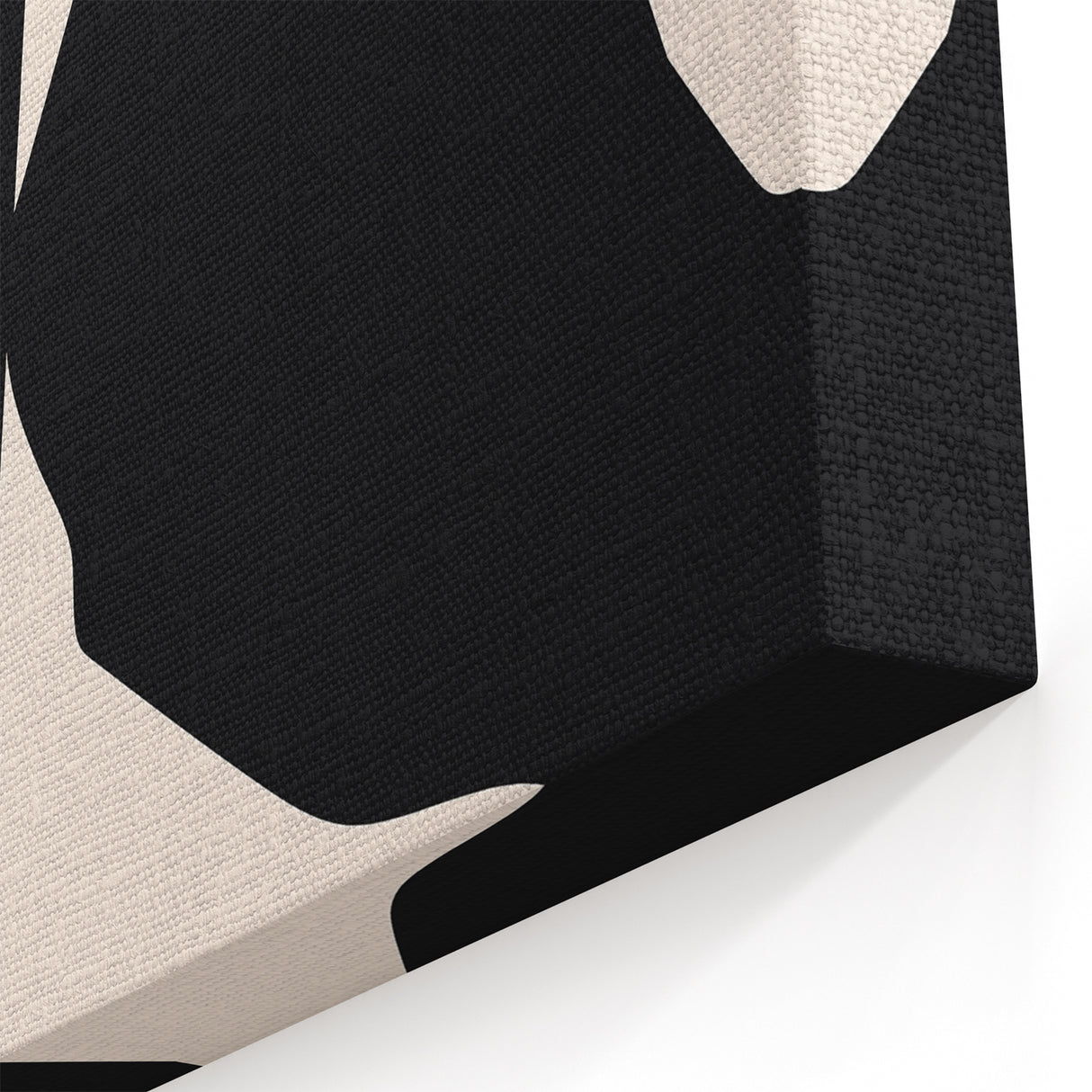 Modern Minimalist Abstract Wall Art – Black and Beige Geometric Design