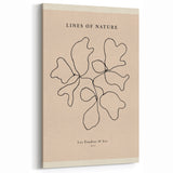 Minimalist Abstract Art Print - Organic Lines on Beige - Modern Wall Decor