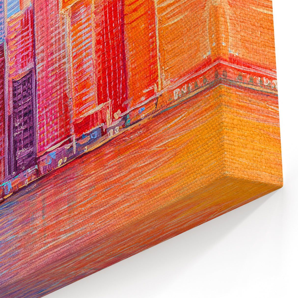 Colorful Urban Skyline - Modern Abstract Architecture Canvas Print