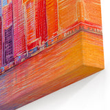 Colorful Urban Skyline - Modern Abstract Architecture Canvas Print