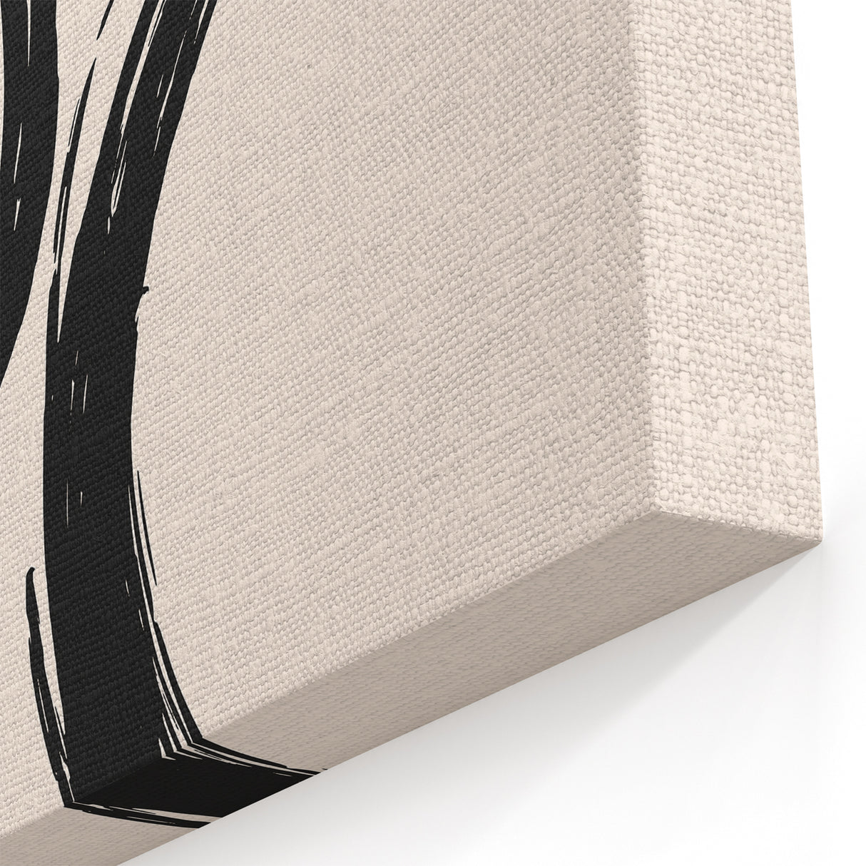 Minimalist Abstract Art | Modern Black & Beige Circular Wall Decor