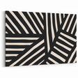 Abstract Minimalist Art | Bold Black & Beige Geometric Wall Decor