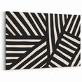 Abstract Minimalist Art | Bold Black & Beige Geometric Wall Decor