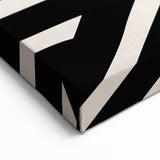 Abstract Minimalist Art | Bold Black & Beige Geometric Wall Decor