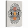 Contemporary Minimalist Art: Geometric Sunburst and Circles Design
