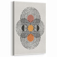 Contemporary Minimalist Art: Geometric Sunburst and Circles Design