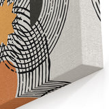 Contemporary Minimalist Art: Geometric Sunburst and Circles Design