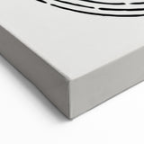 Contemporary Minimalist Art: Geometric Sunburst and Circles Design