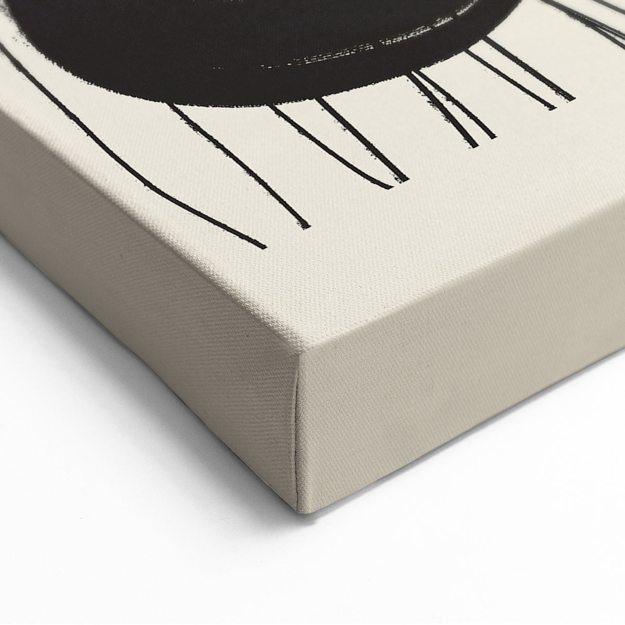 Modern Black and White Minimalist Art - Abstract Geometric Wall Decor