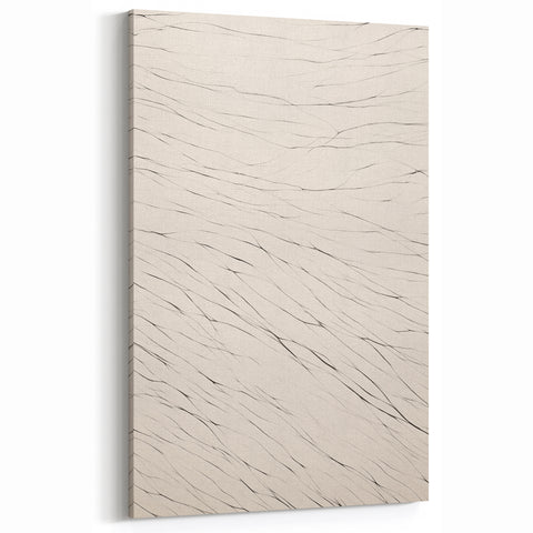 Sleek Minimalist Wall Art - Black Line Geometric Canvas in Neutral Tones