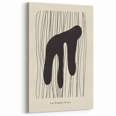 Bold Minimalist Abstract Art - Black and White Geometric Wall Print