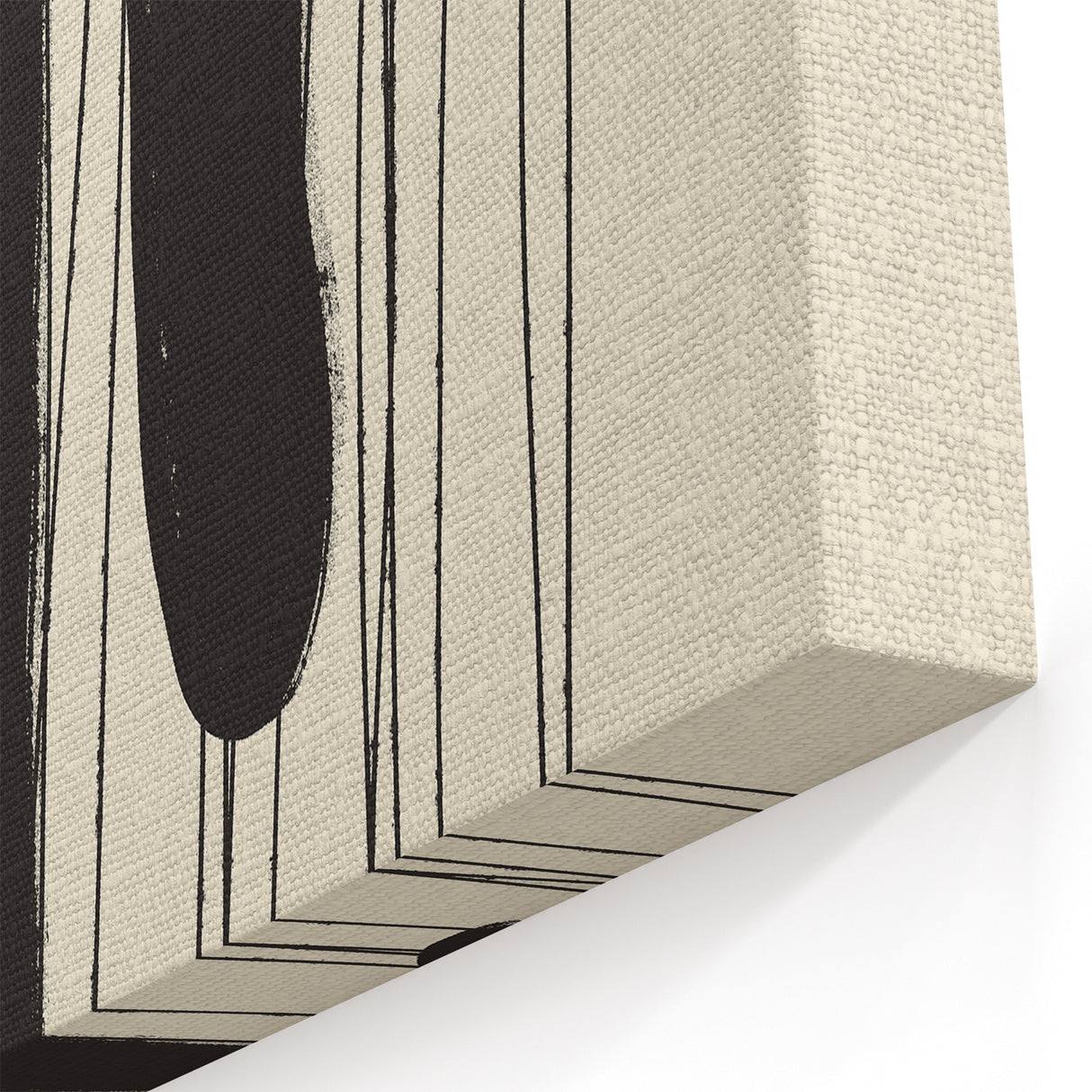 Bold Minimalist Abstract Art - Black and White Geometric Wall Print