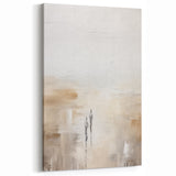Modern Minimalist Art - Abstract Figure Canvas in Neutral Earth Tones