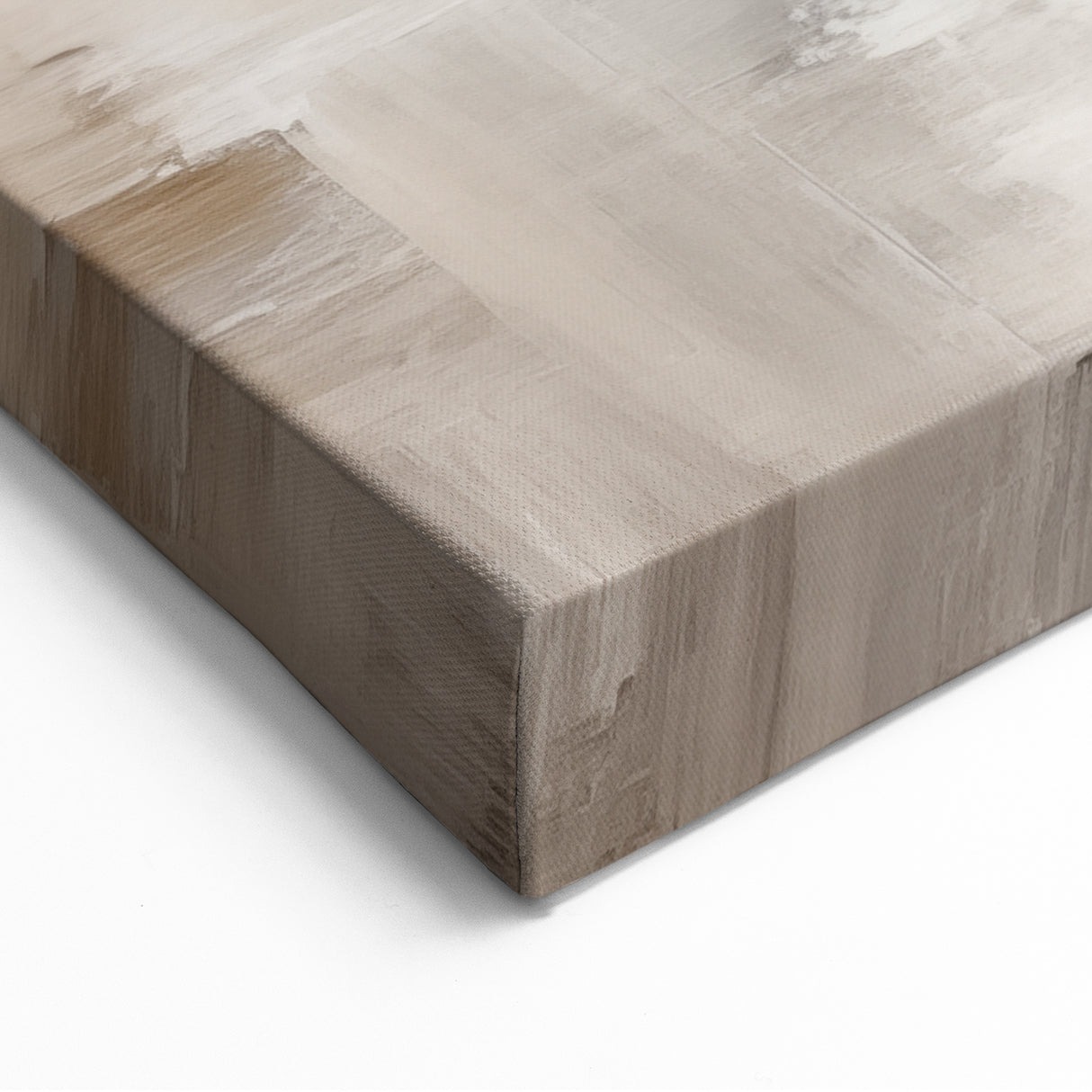 Modern Minimalist Art - Abstract Figure Canvas in Neutral Earth Tones