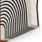 Modern Minimalist Wall Art: Bold Geometric Arch in Brown and Black