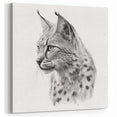 Elegant Lynx Art Poster - Black & White Wildlife Framed and Canvas Prints