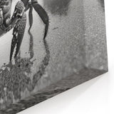 Crab Wall Art - Dramatic Black and White Marine Life Print for Home Decor