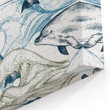 Dolphin Wall Art - Coastal Marine Life Canvas Print for Ocean Lovers