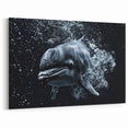 Dynamic Dolphin Wall Art - Underwater Marine Life Canvas Print