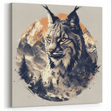Lynx Mountain Majesty Art - Vibrant Wildlife Canvas & Framed Prints