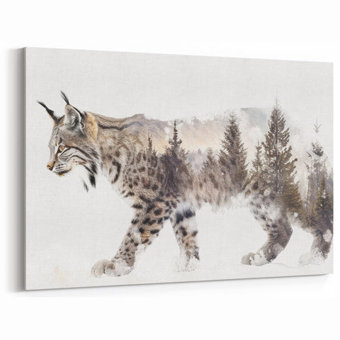 Lynx Forest Spirit Art - Nature-Inspired Canvas & Framed Wall Decor