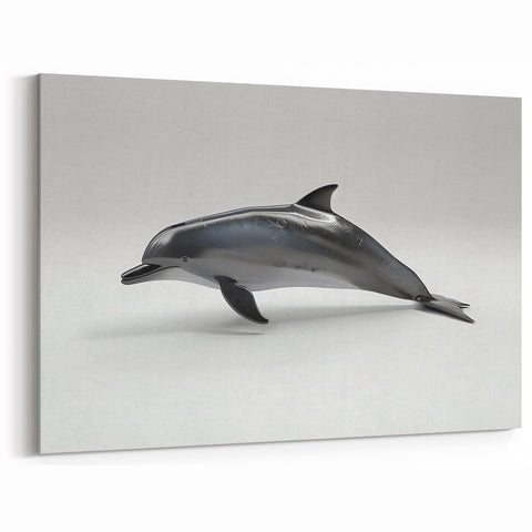 Minimalist Dolphin Wall Art - Modern Marine Life Canvas Print