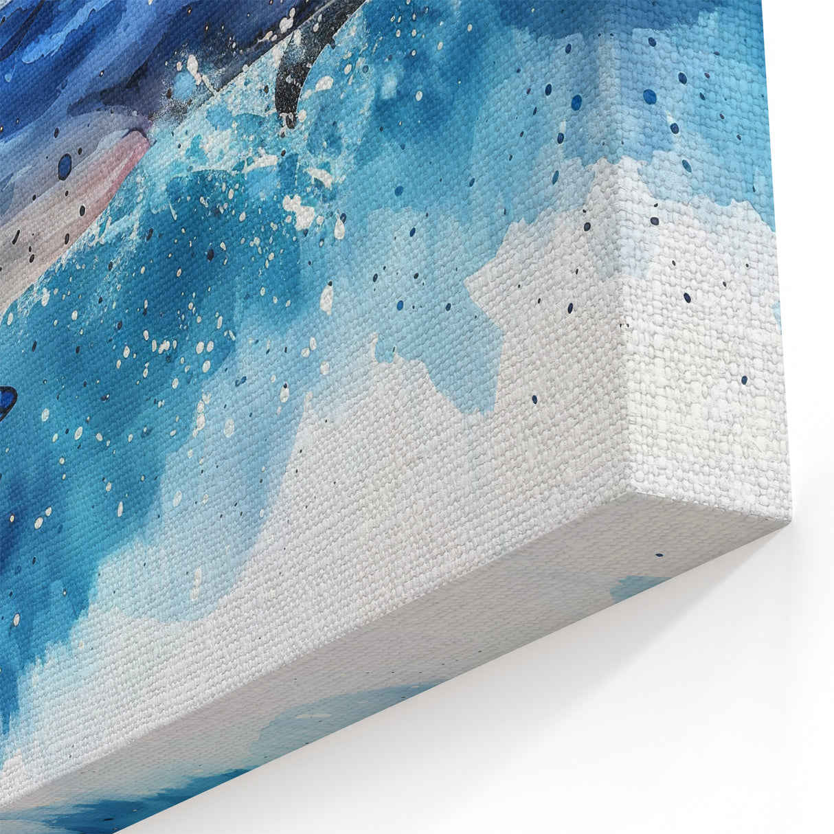 Vibrant Dolphin Wall Art - Colorful Marine Life Canvas Print