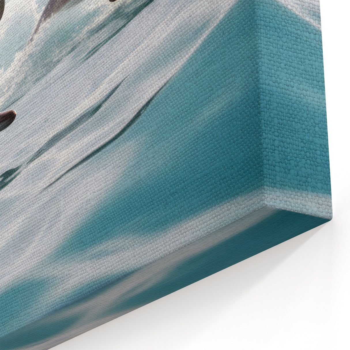 Playful Dolphins Wall Art - Lively Marine Life Canvas Print