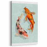 Koi Fish Wall Art - Serene Marine Life Canvas Print for Tranquil Decor